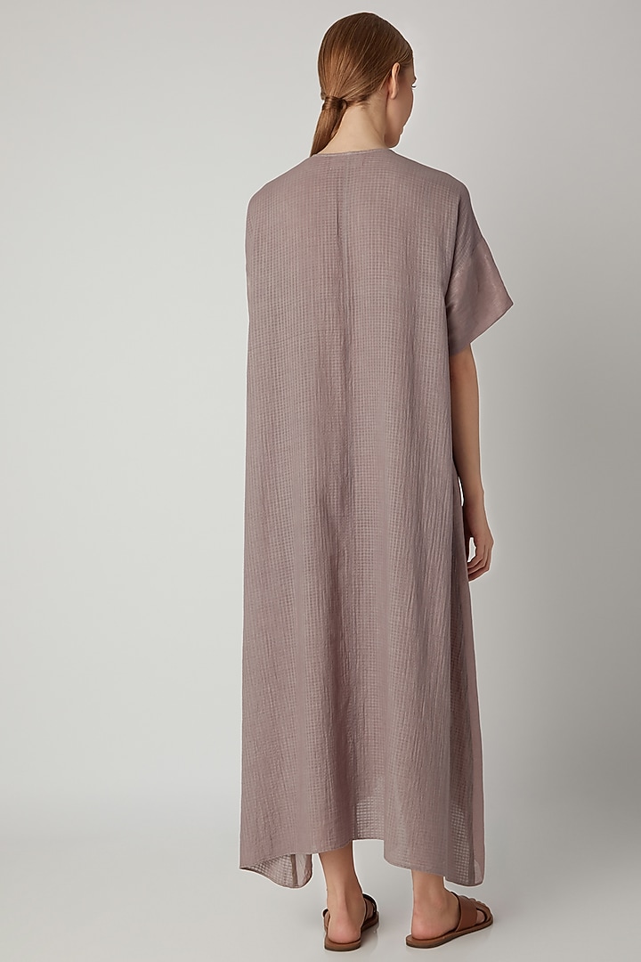 Fawn Long Tunic With Buttons by Urvashi Kaur at Pernia's Pop Up Shop
