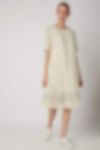 White Organic Cotton Vacation Dress by Urvashi Kaur at Pernia's Pop Up Shop