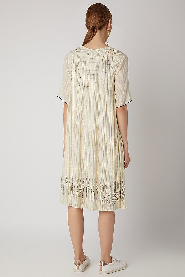 White Organic Cotton Vacation Dress by Urvashi Kaur at Pernia's Pop Up Shop