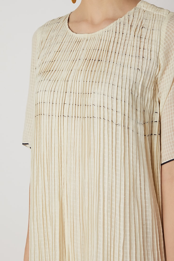 White Organic Cotton Vacation Dress by Urvashi Kaur at Pernia's Pop Up Shop