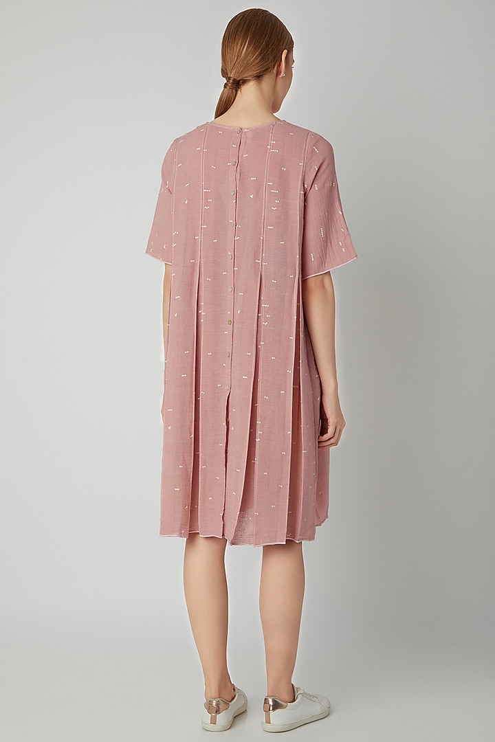 Blush Pink Organic Cotton Vacation Dress by Urvashi Kaur at Pernia's Pop Up Shop