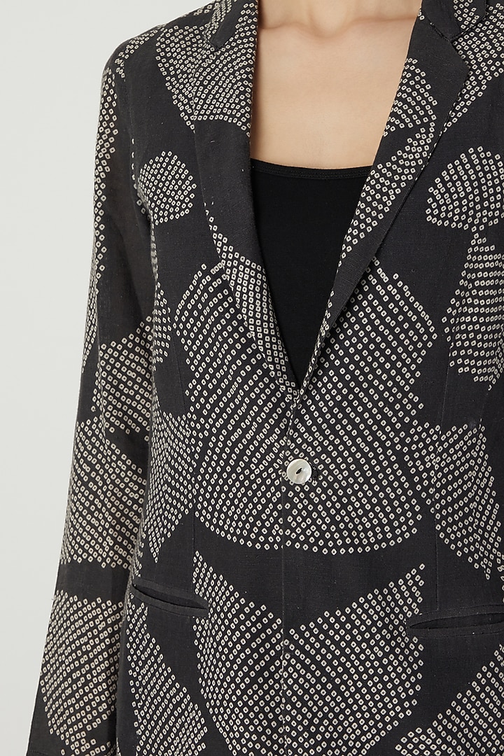 Grey Organic Cotton Jacket by Urvashi Kaur at Pernia's Pop Up Shop