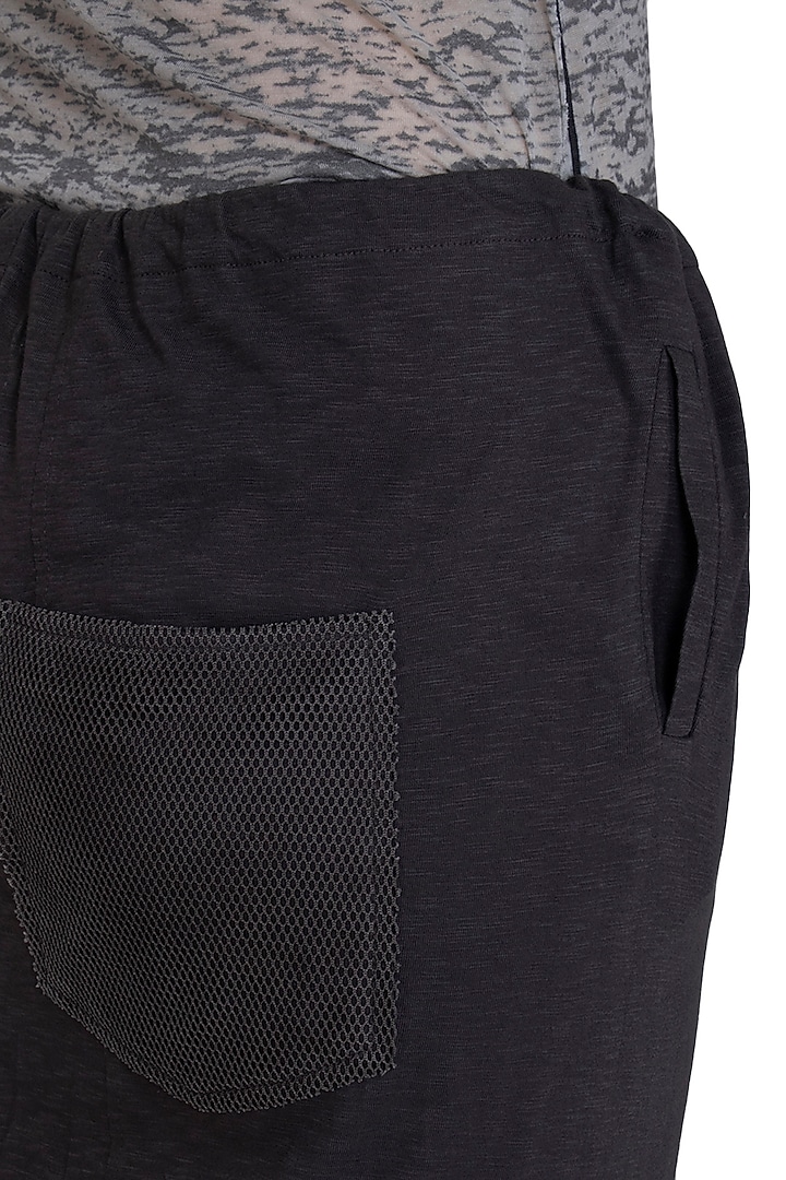 Dark Grey Low Crotch Jogger Pants by Kapda By Urvashi Kaur at Pernia's Pop Up Shop