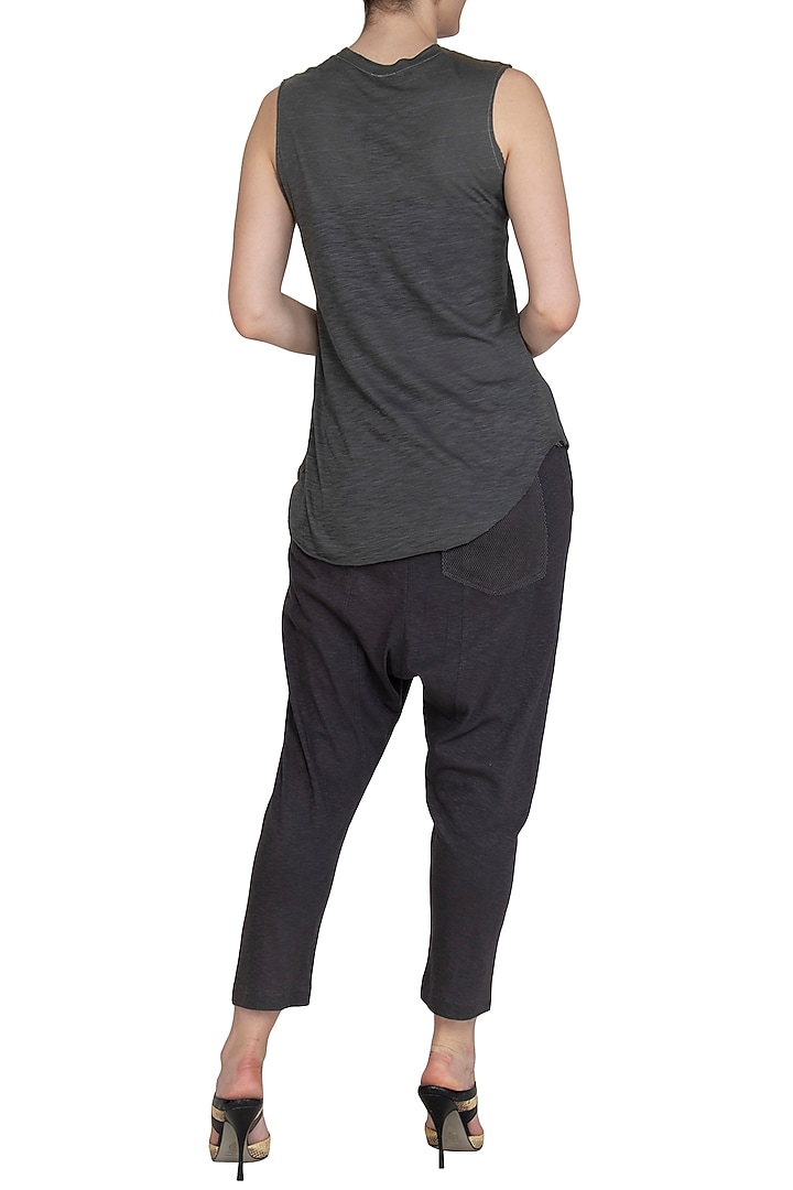 Slate Sleeveless T-Shirt by Kapda By Urvashi Kaur at Pernia's Pop Up Shop