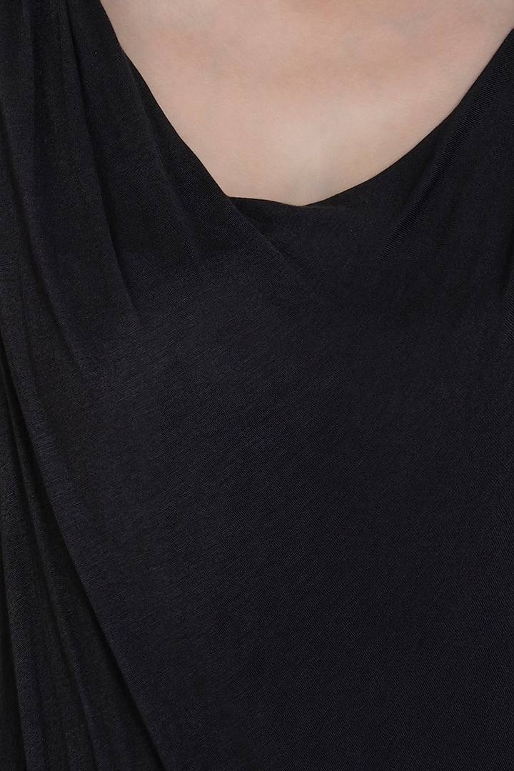 Dark Grey Layered Long Summer Dress by Kapda By Urvashi Kaur at Pernia's Pop Up Shop