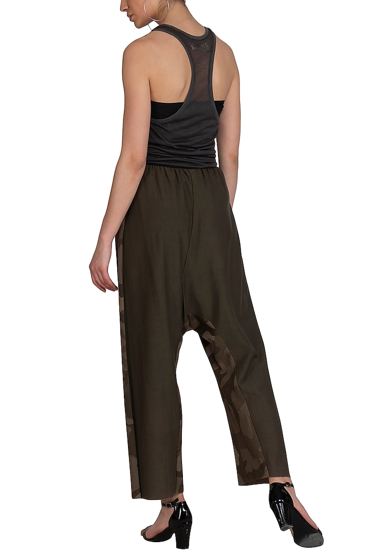 Grey Textured Racerback T-Shirt by Kapda By Urvashi Kaur at Pernia's Pop Up Shop