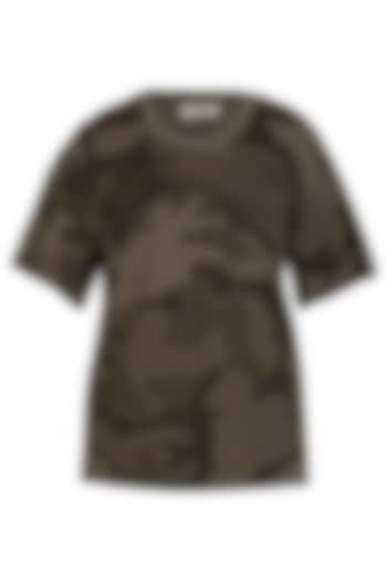 Khaki Camouflage T-Shirt by Kapda By Urvashi Kaur