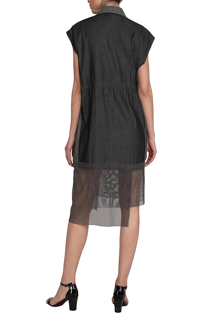 Grey Sleeveless Summer Dress by Kapda By Urvashi Kaur at Pernia's Pop Up Shop