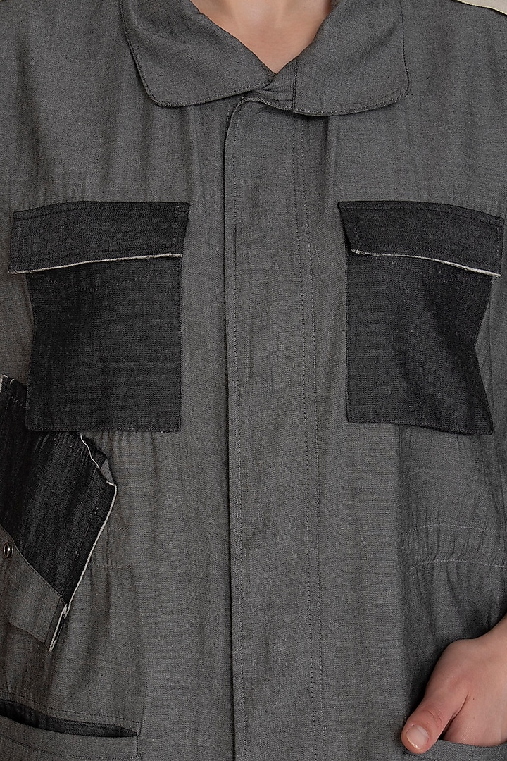 Grey Sleeveless Summer Dress by Kapda By Urvashi Kaur at Pernia's Pop Up Shop