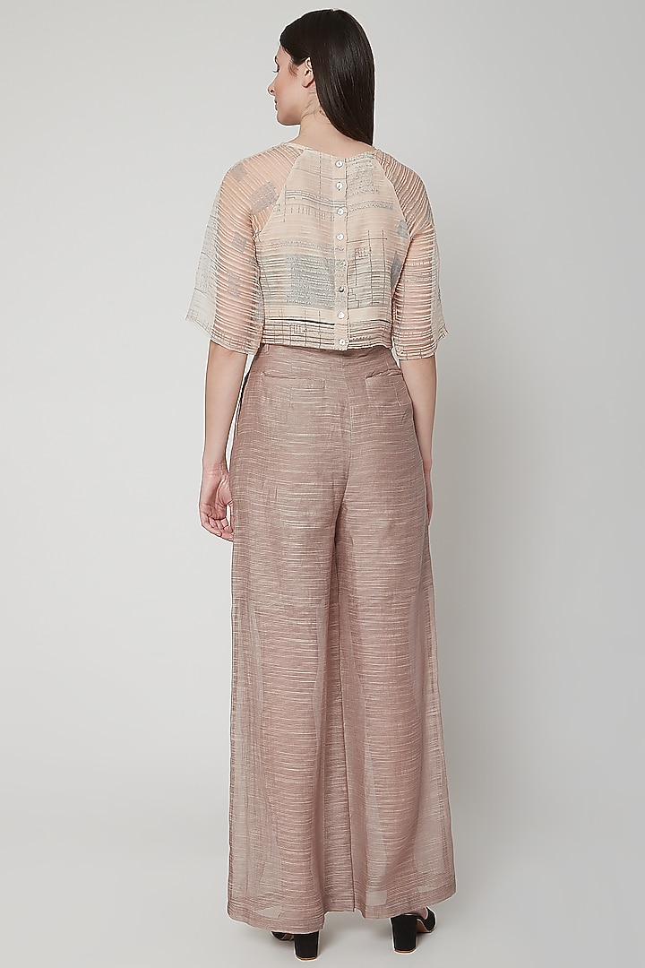 Blush Pink Block Printed Top by Urvashi Kaur at Pernia's Pop Up Shop