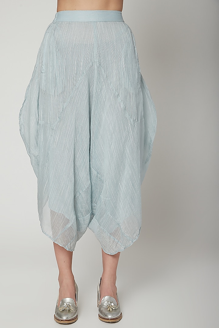 Sky Blue Pants With Stripes by Urvashi Kaur at Pernia's Pop Up Shop