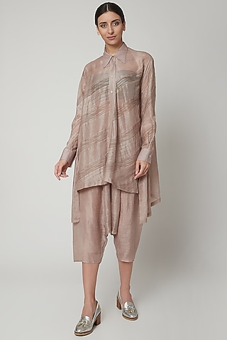 Grey Moroccan Linen Pants by Urvashi Kaur