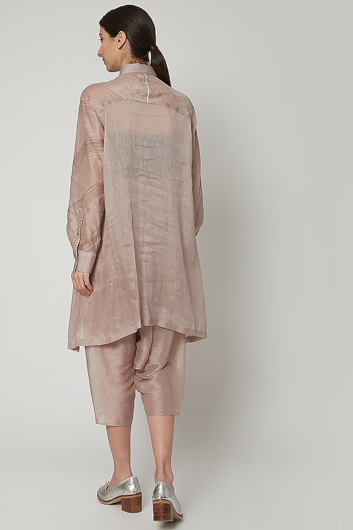 Grey Moroccan Linen Pants by Urvashi Kaur at Pernia's Pop Up Shop