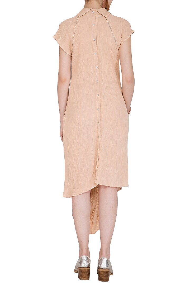 Salmon Pink Cotton Summer Dress by Urvashi Kaur at Pernia's Pop Up Shop