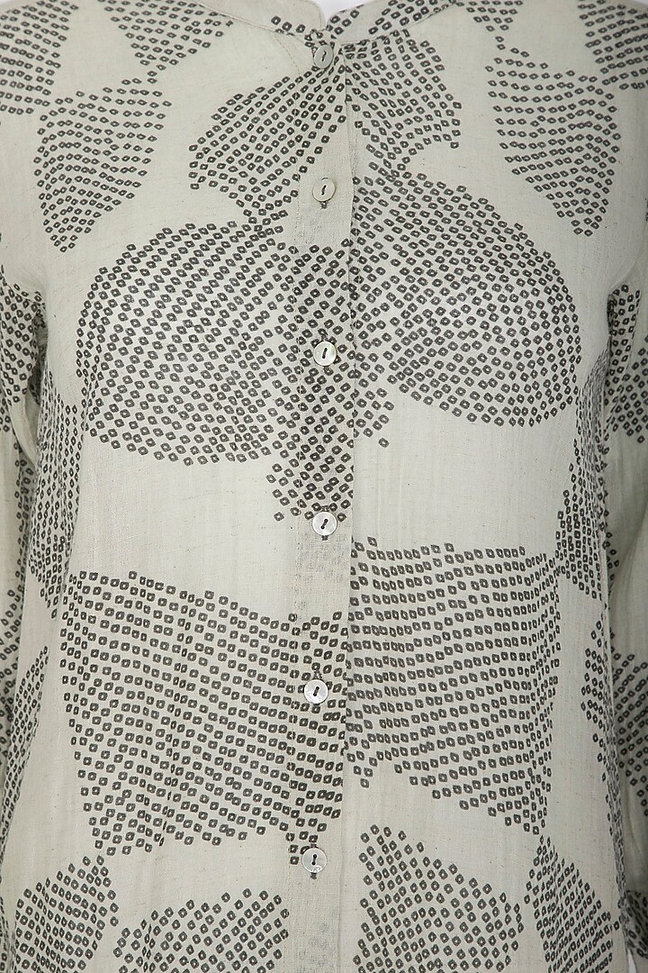 Sage Green Shibori Printed Tunic by Urvashi Kaur at Pernia's Pop Up Shop