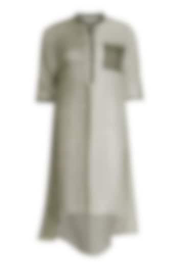 Sage Green Panelled Tunic by Urvashi Kaur at Pernia's Pop Up Shop