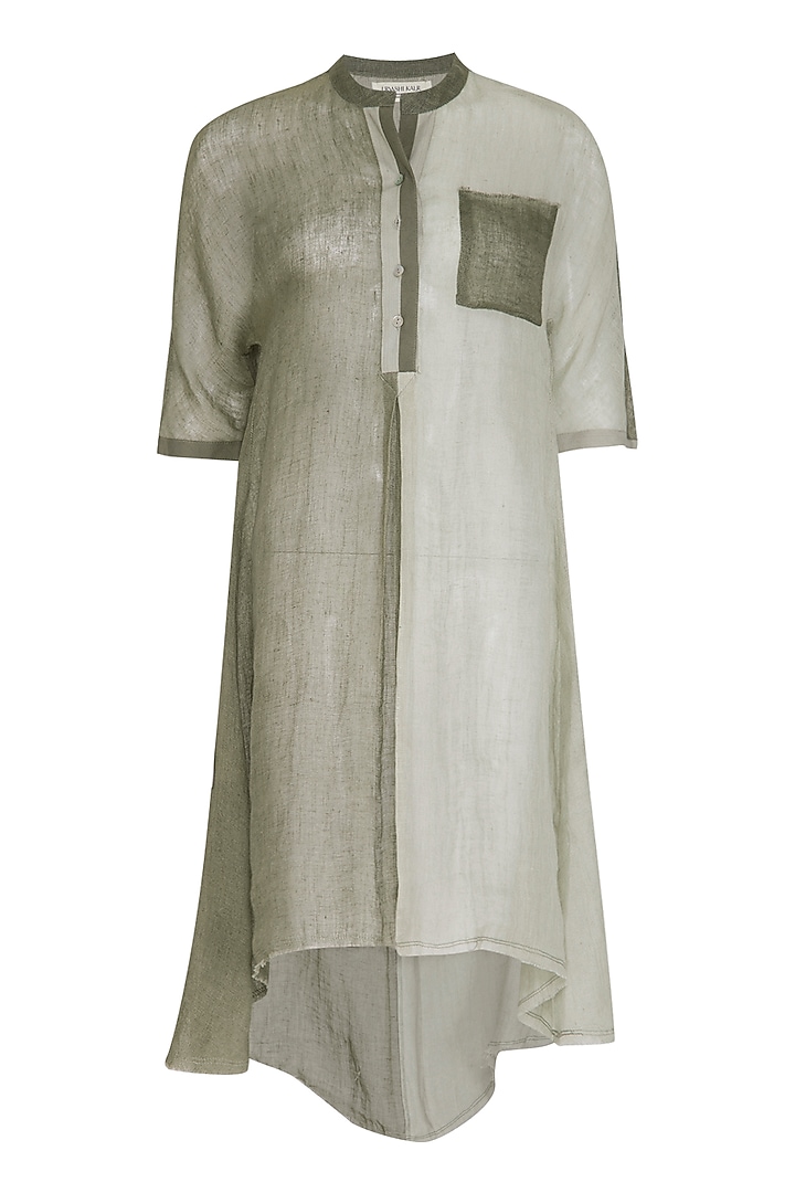 Sage Green Panelled Tunic by Urvashi Kaur at Pernia's Pop Up Shop