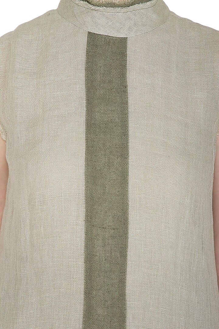 Sage Green High-Low Tunic by Urvashi Kaur at Pernia's Pop Up Shop