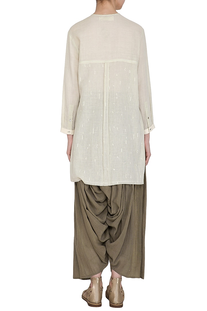 Sage Green Printed Top by Urvashi Kaur at Pernia's Pop Up Shop