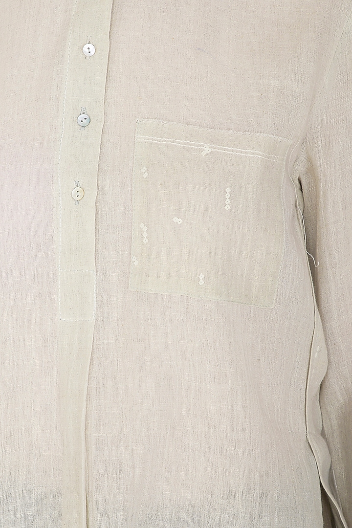 Sage Green Printed Top by Urvashi Kaur at Pernia's Pop Up Shop