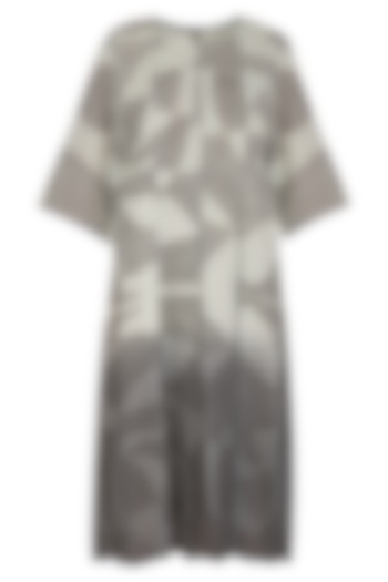 Sage Green Printed Ombre Dress by Urvashi Kaur
