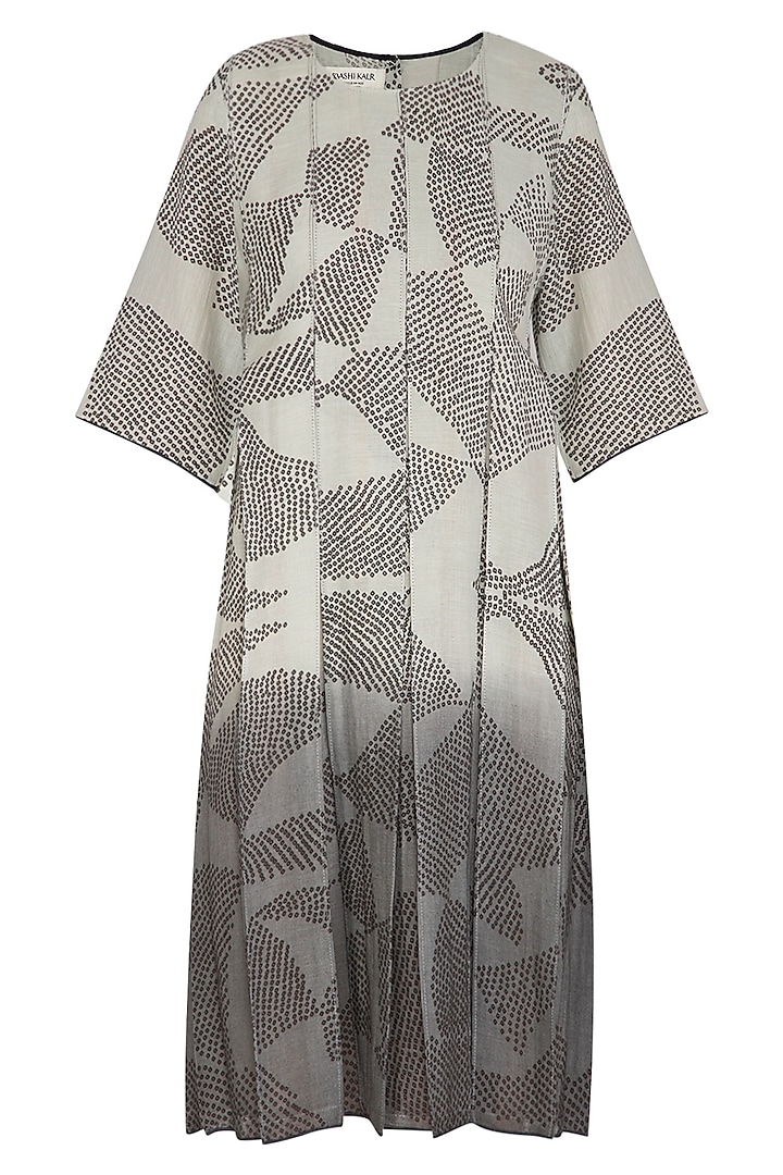 Sage Green Printed Ombre Dress by Urvashi Kaur