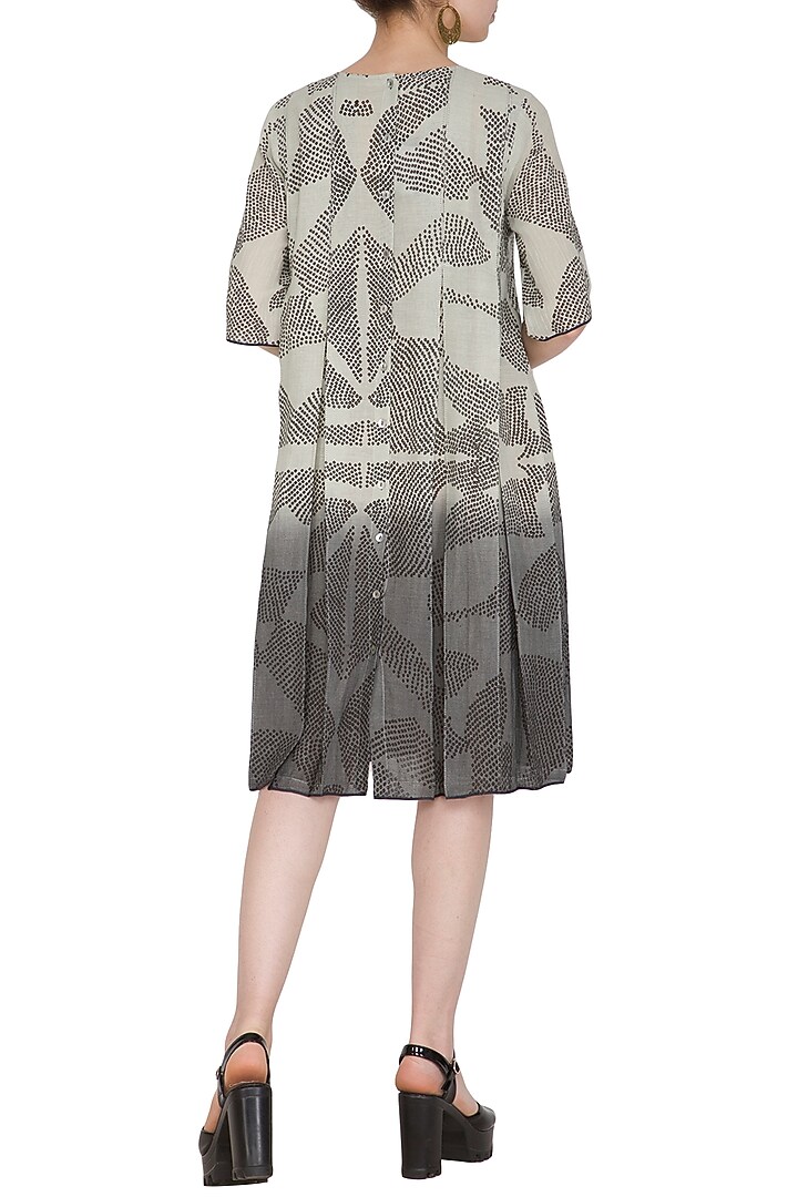 Sage Green Printed Ombre Vacation Dress by Urvashi Kaur at Pernia's Pop Up Shop