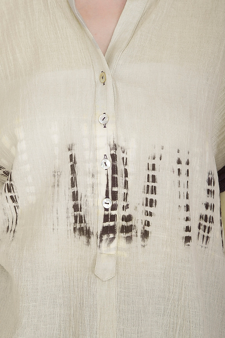 Sage Green Tie-Dye Printed Top by Urvashi Kaur at Pernia's Pop Up Shop