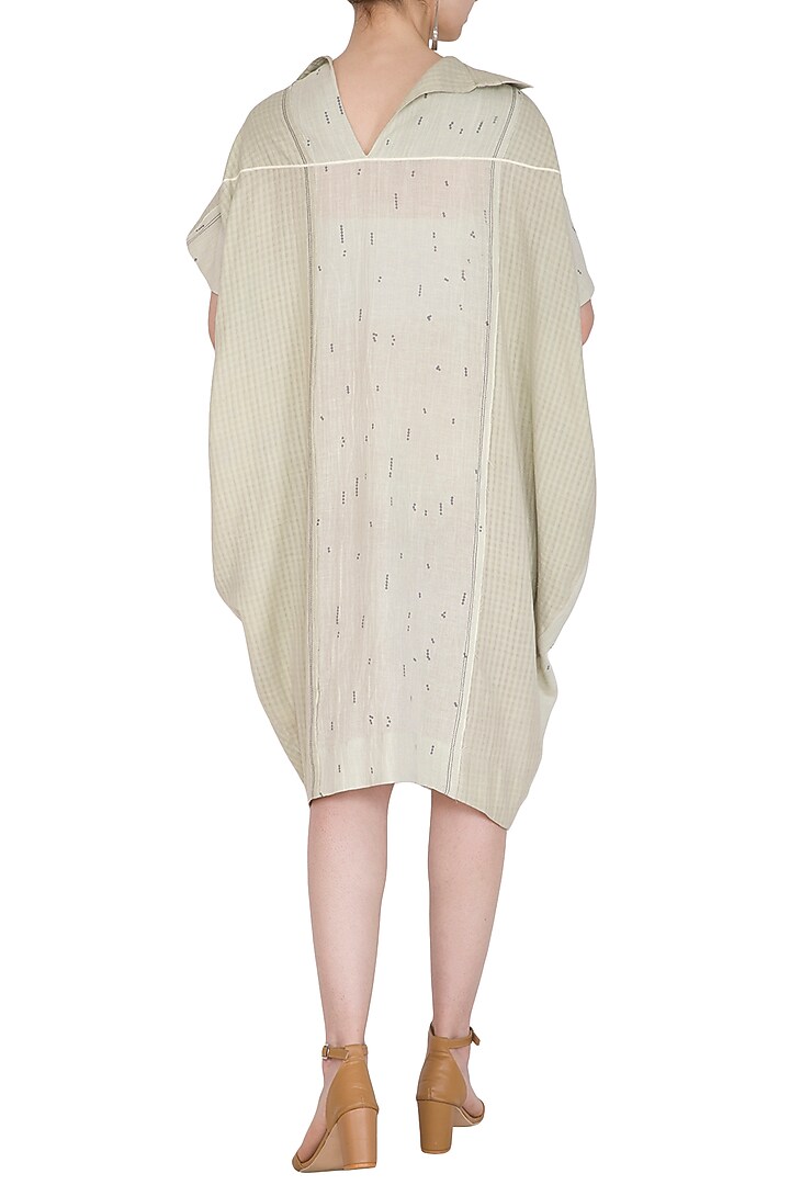 Sage Green Bandhani Summer Dress by Urvashi Kaur at Pernia's Pop Up Shop