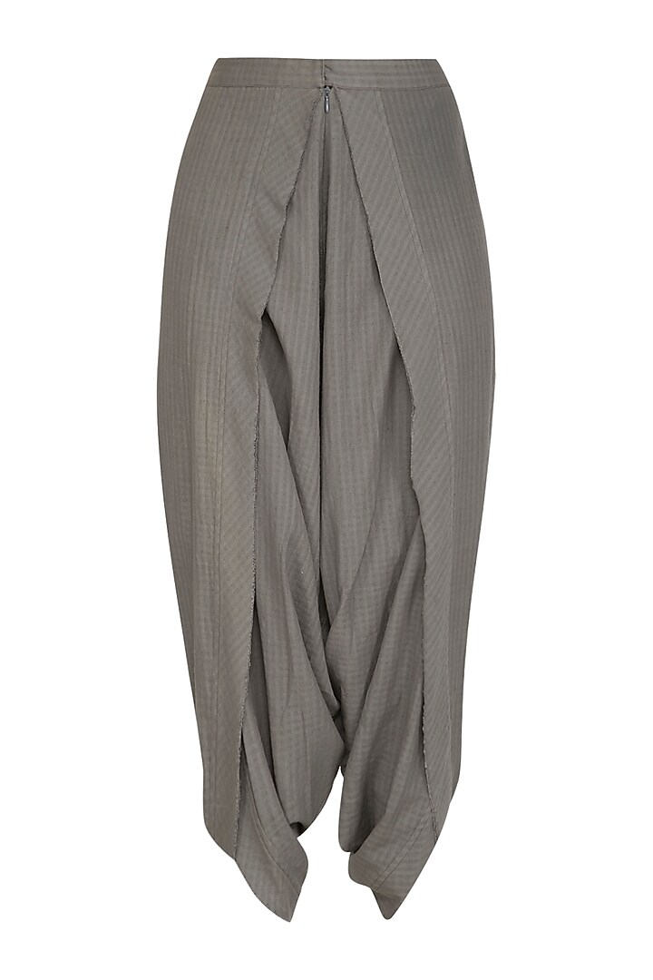 Grey Organic Cotton Dhoti Pants by Urvashi Kaur at Pernia's Pop Up Shop