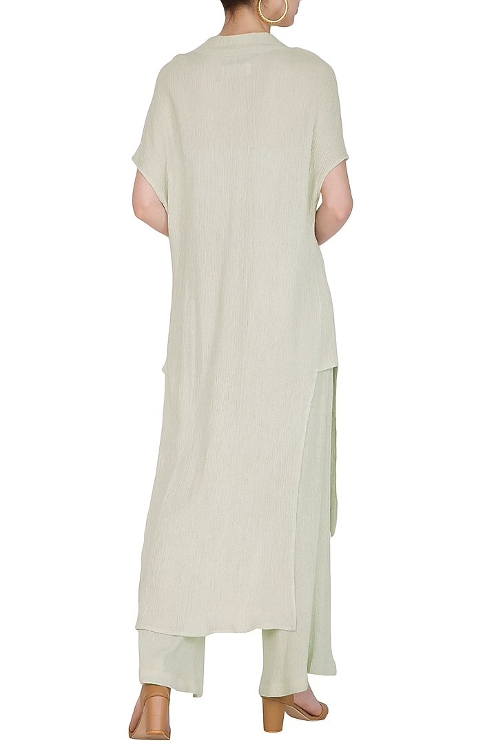 Sage Green Cotton Tunic by Urvashi Kaur at Pernia's Pop Up Shop