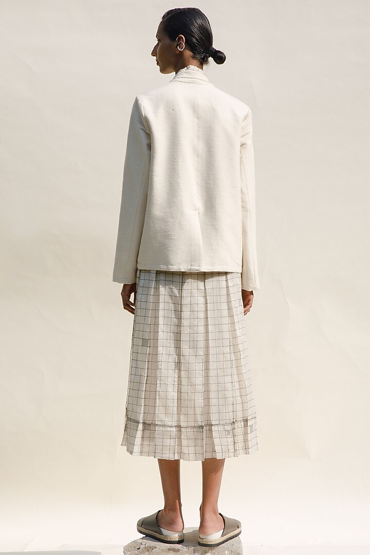Shell-Colored Handspun Cotton Jacket by Urvashi Kaur at Pernia's Pop Up Shop