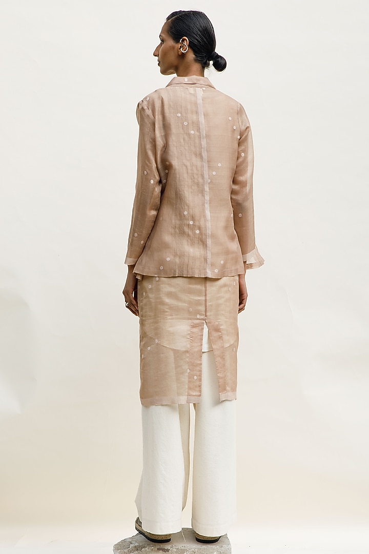 Shell-Colored Handspun Cotton Pants by Urvashi Kaur at Pernia's Pop Up Shop