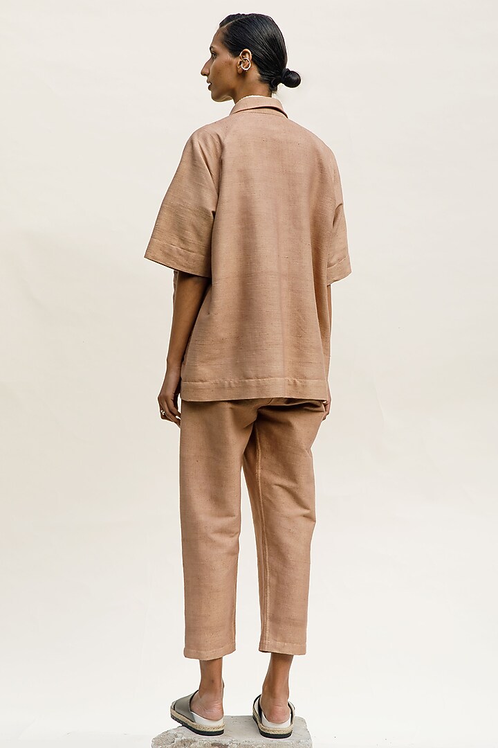 Nude Cotton Jacket by Urvashi Kaur at Pernia's Pop Up Shop