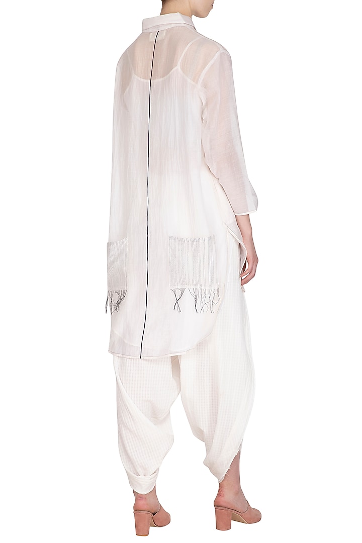 White Tunic With Slip by Urvashi Kaur at Pernia's Pop Up Shop