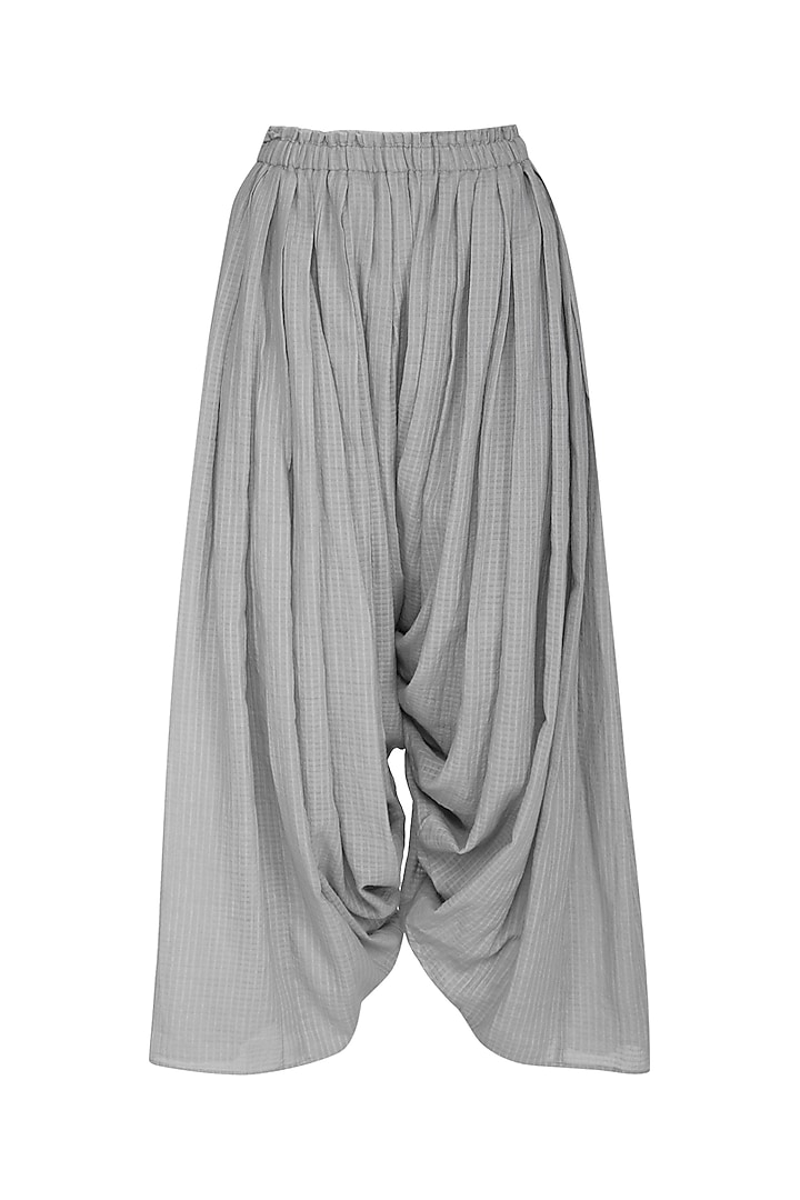 Grey Organic Cotton Salwar Pants by Urvashi Kaur