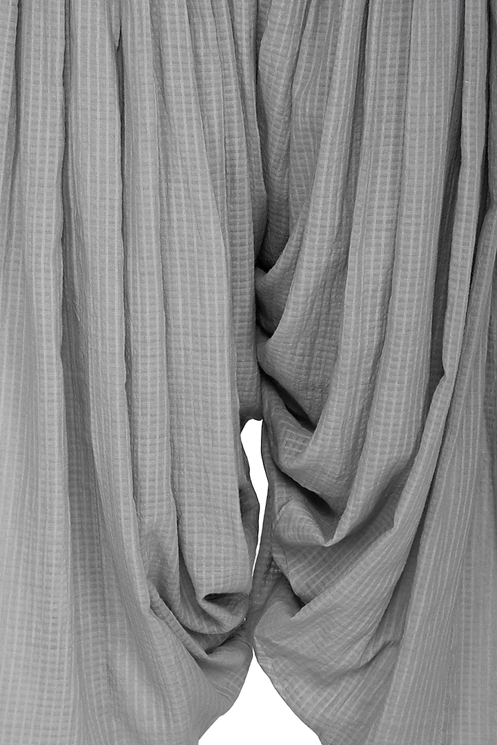 Grey Organic Cotton Salwar Pants by Urvashi Kaur at Pernia's Pop Up Shop