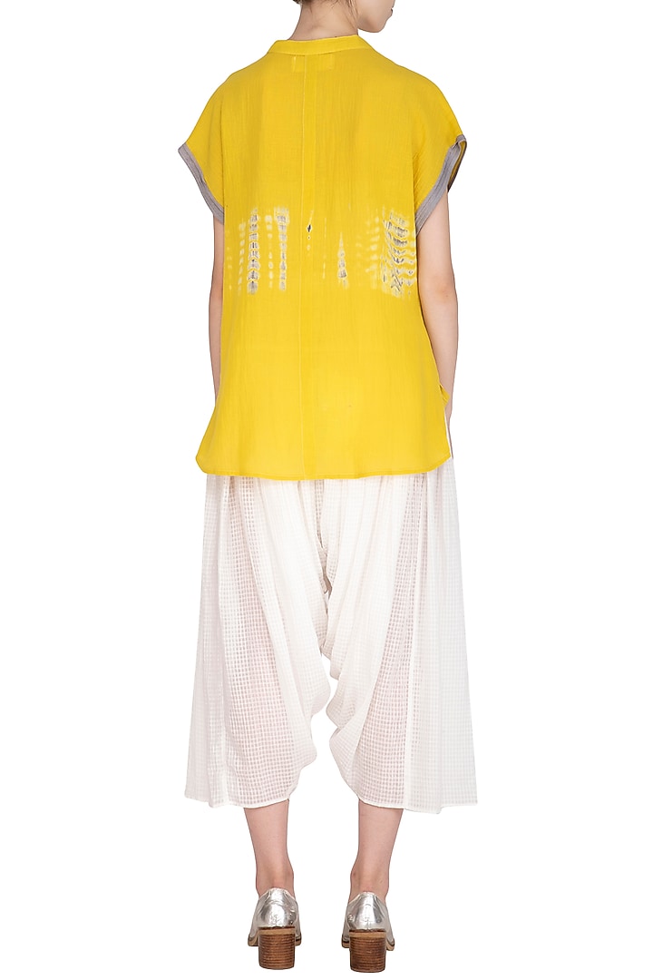 Yellow Tie-Dye Top by Urvashi Kaur at Pernia's Pop Up Shop