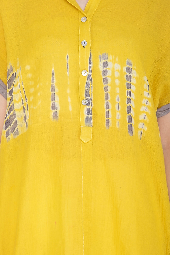 Yellow Tie-Dye Top by Urvashi Kaur at Pernia's Pop Up Shop