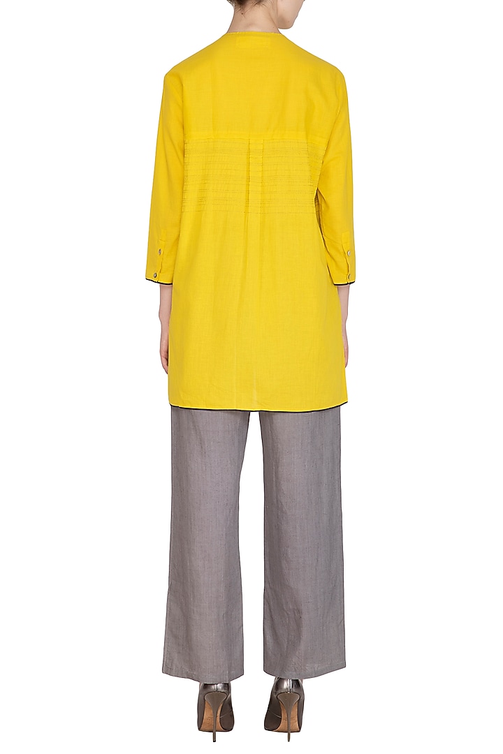 Yellow Short Tunic by Urvashi Kaur at Pernia's Pop Up Shop