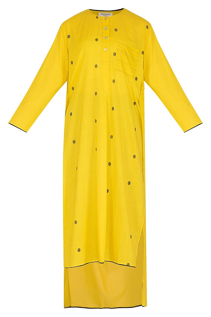 Yellow Dotted Tunic by Urvashi Kaur