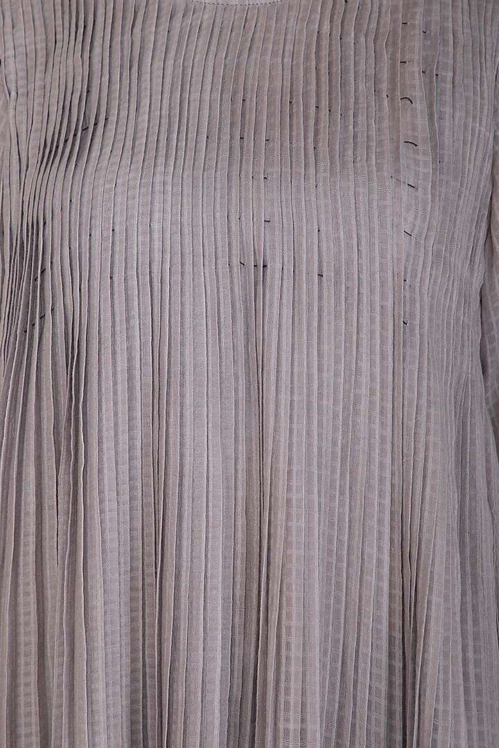 Grey Block Printed Vacation Dress by Urvashi Kaur at Pernia's Pop Up Shop