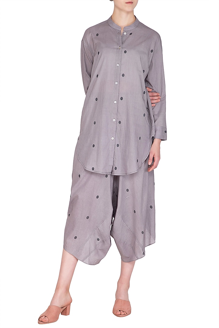 Grey Dhoti Pants by Urvashi Kaur at Pernia's Pop Up Shop