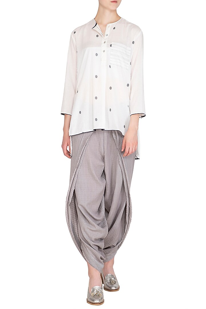 White Sheer Top by Urvashi Kaur at Pernia's Pop Up Shop