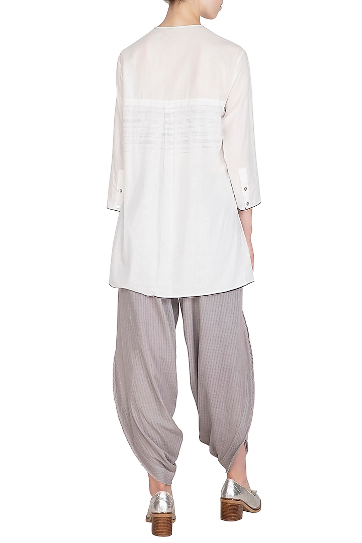 White Sheer Top by Urvashi Kaur at Pernia's Pop Up Shop
