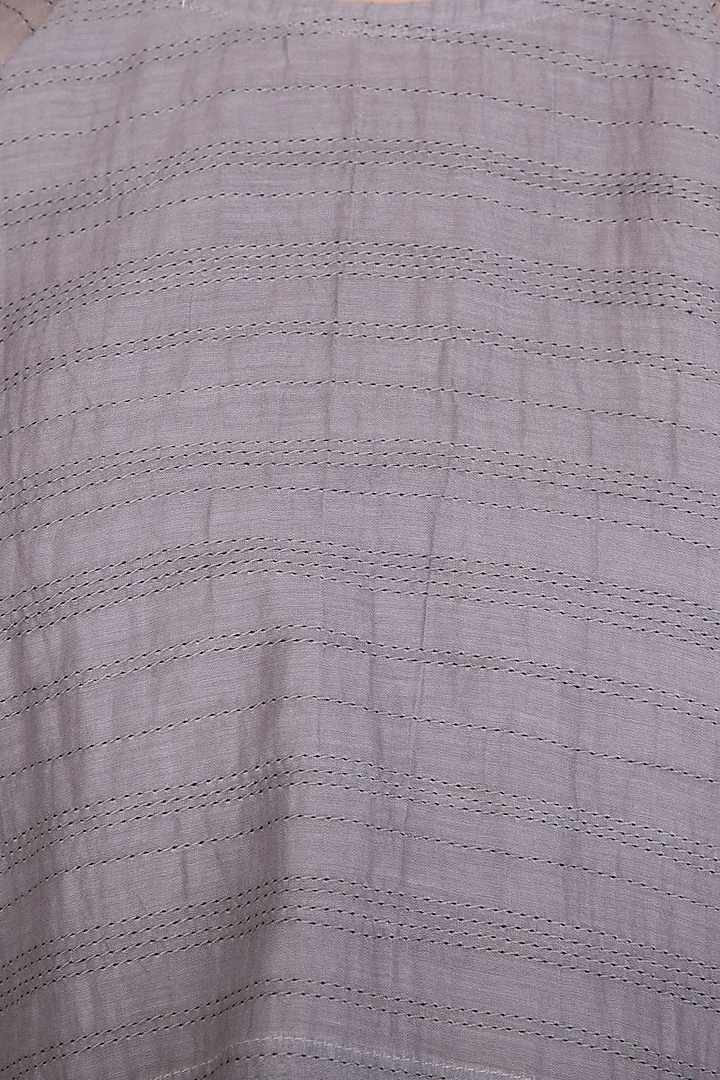 Grey Organic Crop Top by Urvashi Kaur at Pernia's Pop Up Shop