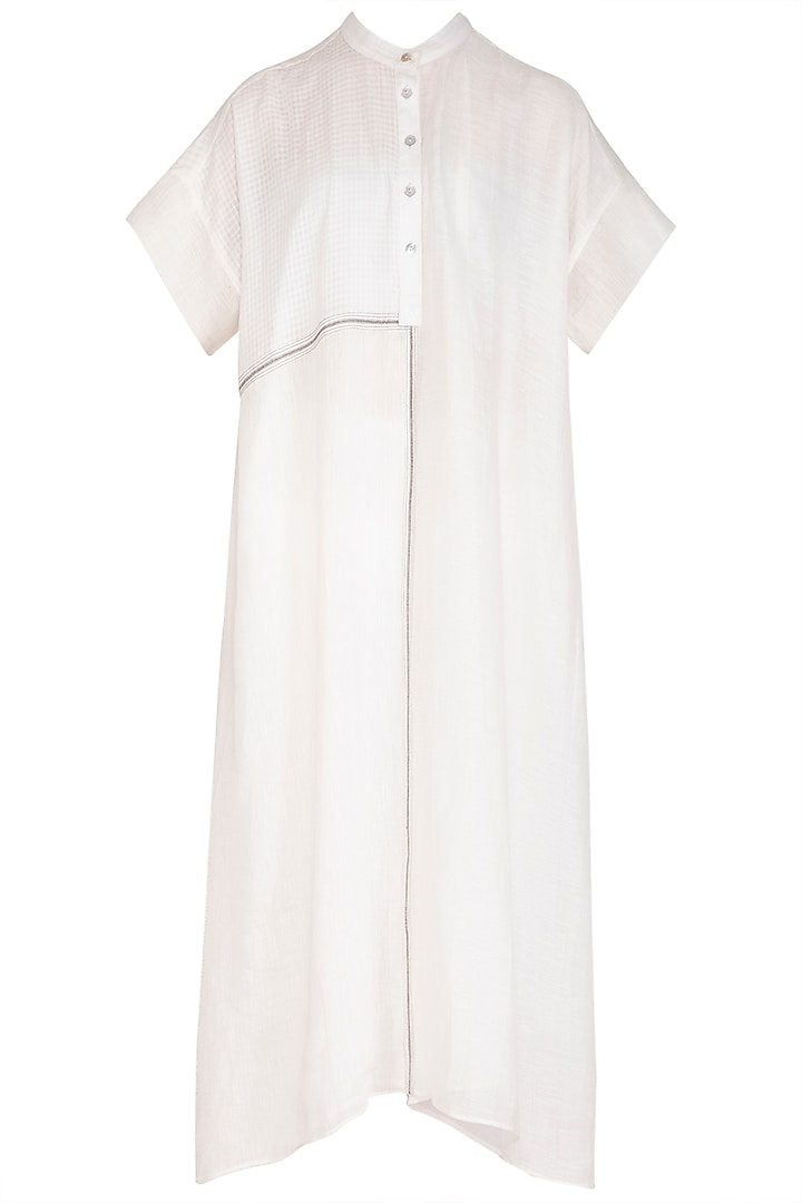 White Organic Cotton Tunic by Urvashi Kaur