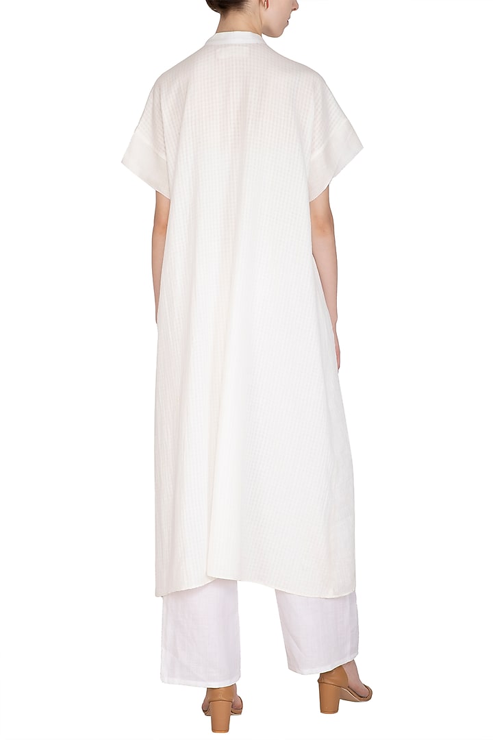 White Organic Cotton Tunic by Urvashi Kaur at Pernia's Pop Up Shop