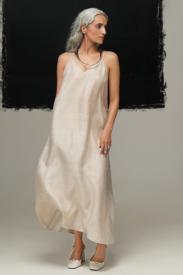 Rust Handwoven Sheer Organza Tunic by Urvashi Kaur at Pernia's Pop Up Shop