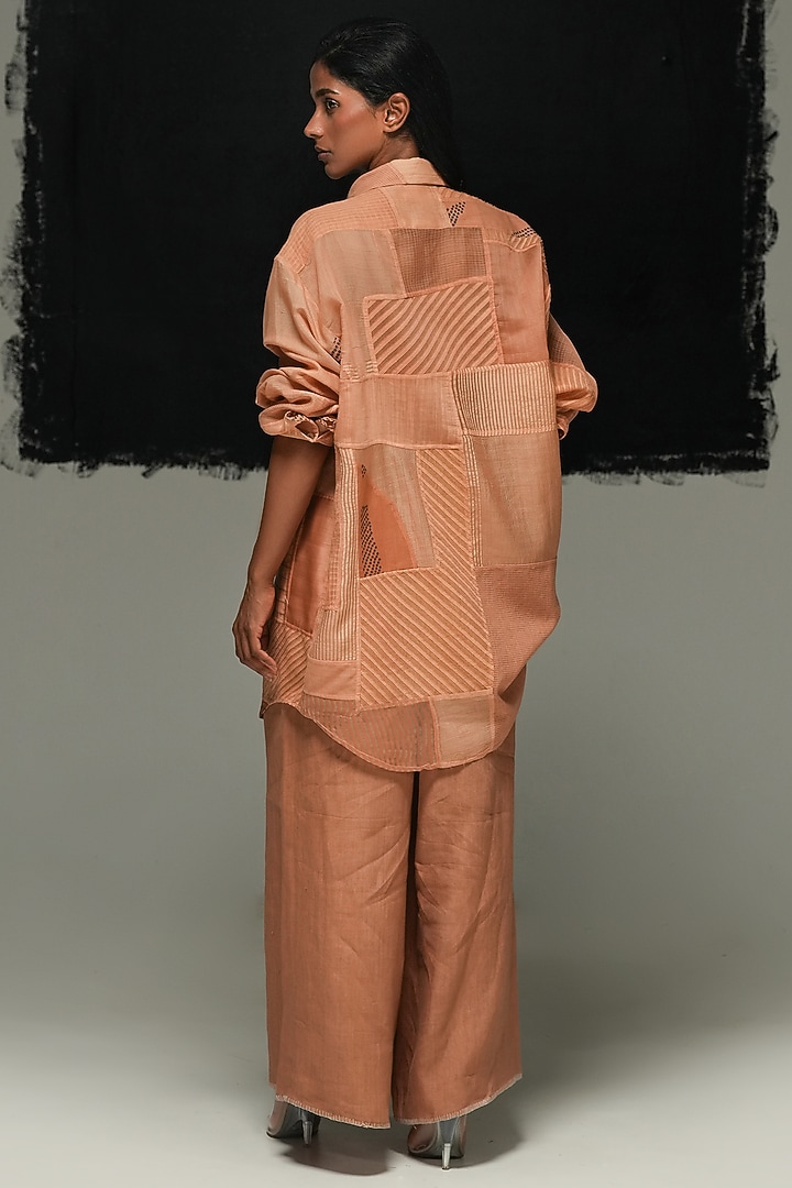 Rust Linen Pants by Urvashi Kaur at Pernia's Pop Up Shop